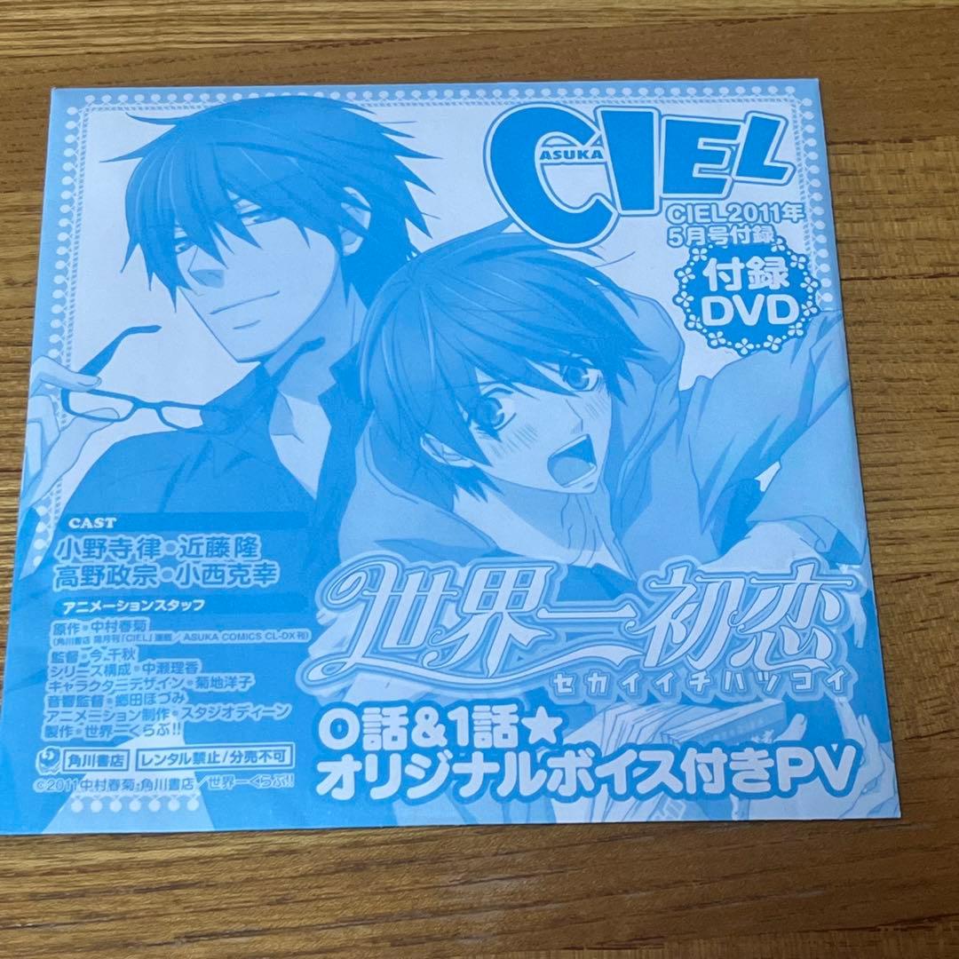 【世界一初恋】全巻＋DVD3枚＋小冊子5冊＋イラスト集＋特典セット　中村春菊