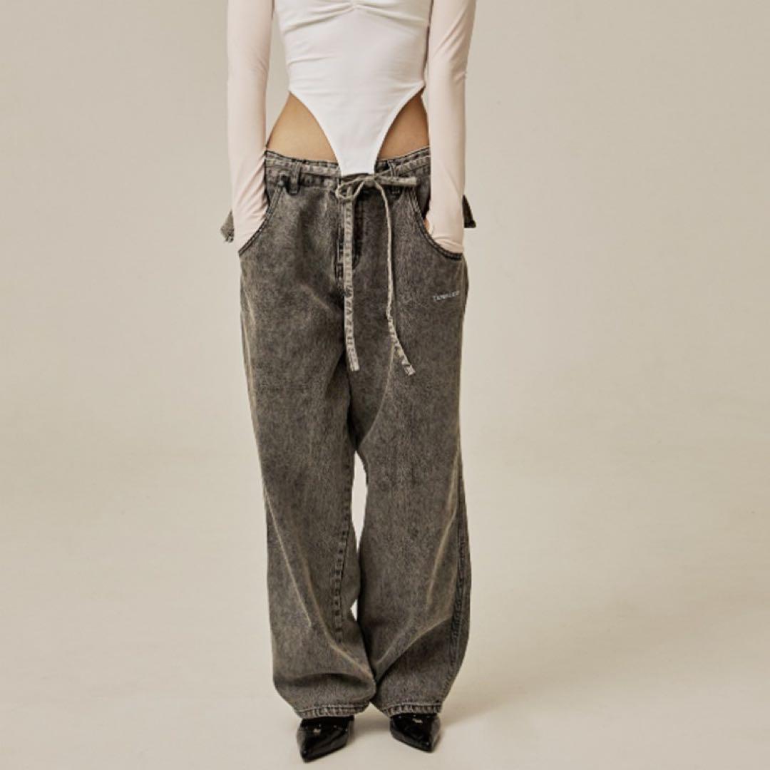 Threetimes ruffle baggy jeans デニム S