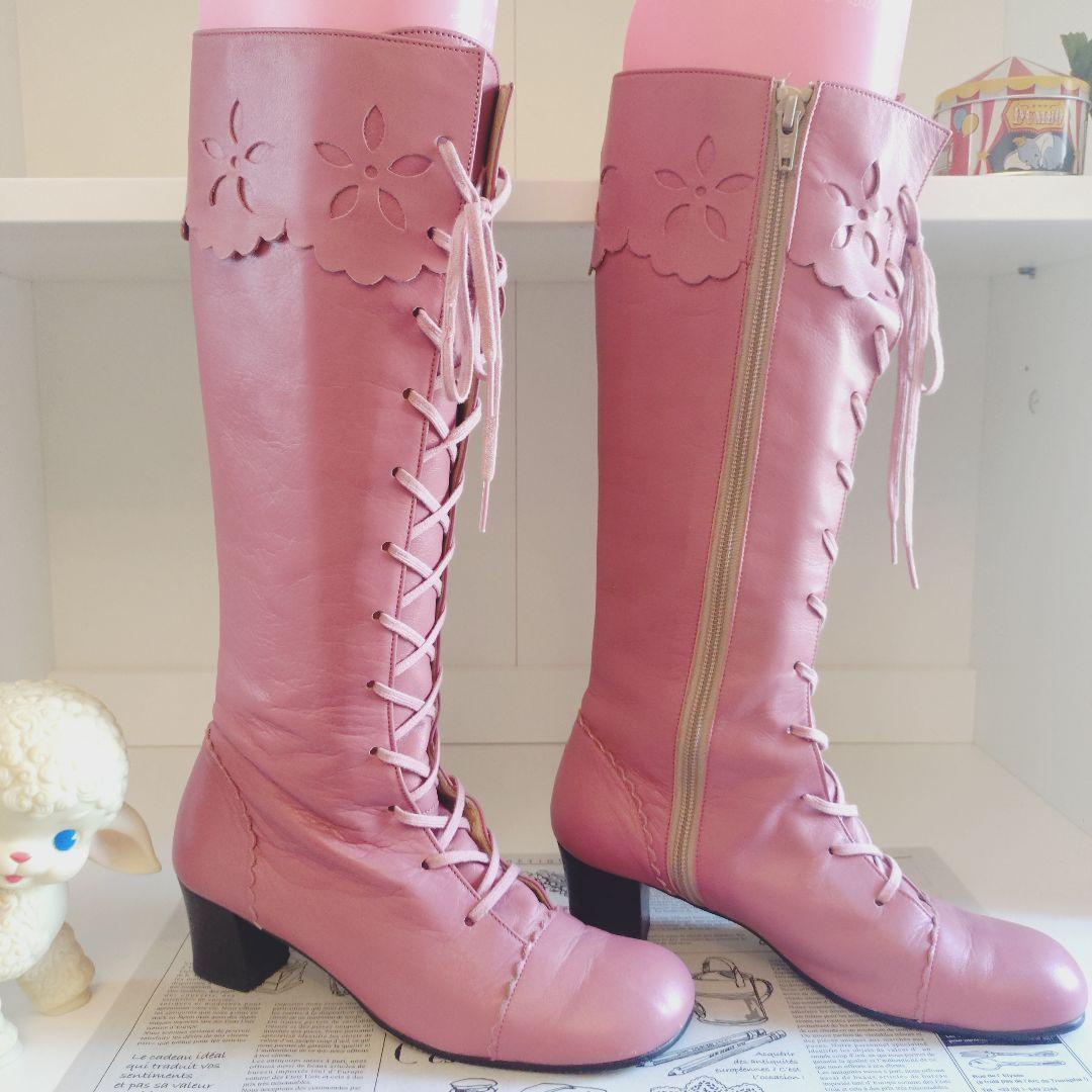 エミリーテンプルキュート ️♡ お花型抜き スカラップブーツ
