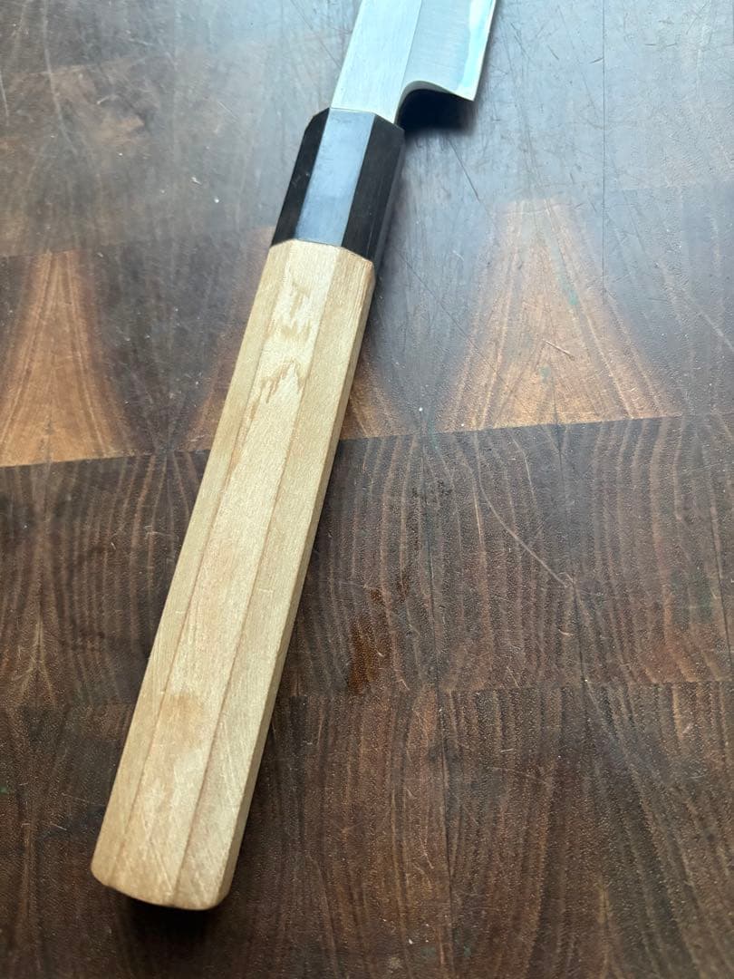 堺打刃物　柳刃　霞　270mm 9寸　包丁　白鋼　和包丁　八角朴柄