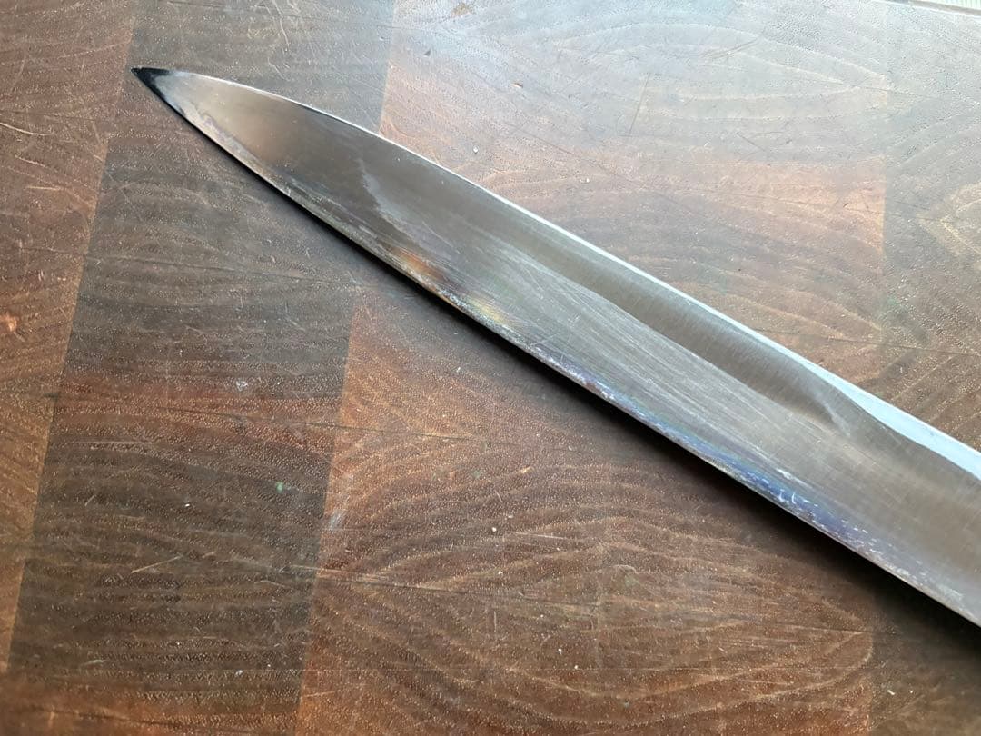 堺打刃物　柳刃　霞　270mm 9寸　包丁　白鋼　和包丁　八角朴柄