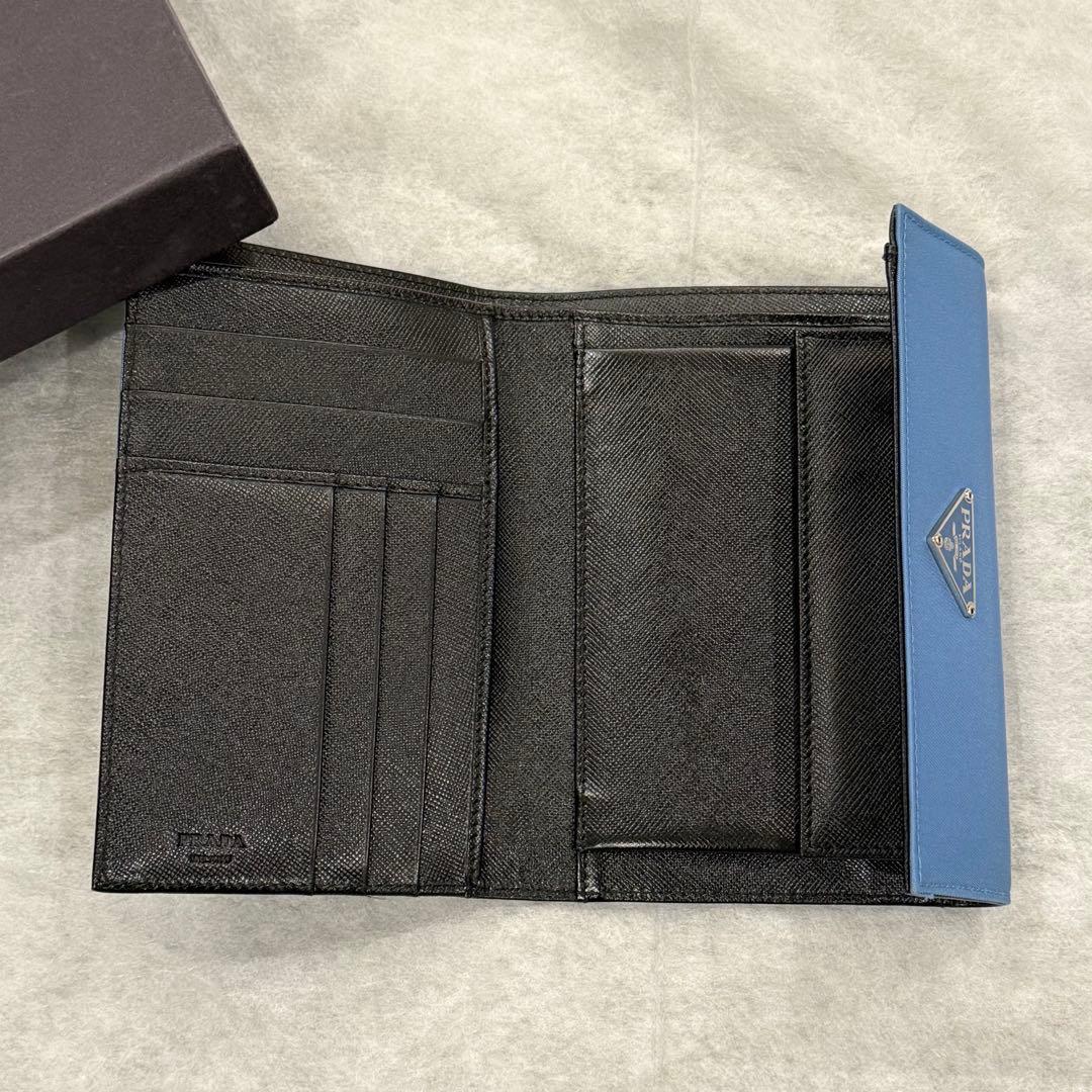 新品未使用✨　PRADA M510　TESSUTO　三つ折り財布　三角ロゴ
