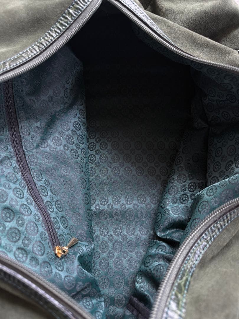 オールドBALENCIAGAバレンシアガ ロゴ スウェード ボストン バッグ