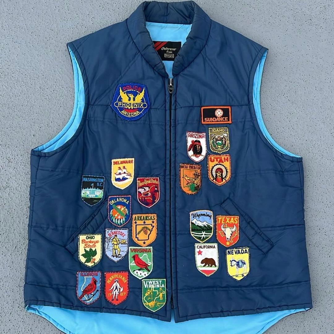 Sears シアーズ noill パッチワーク ダウンベスト タロン 70s