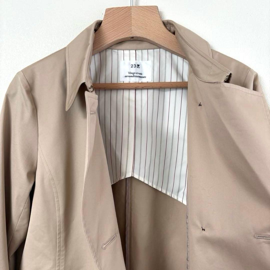 ゆう　美品　23区　トレンチコート　ショート丈　スプリングコート