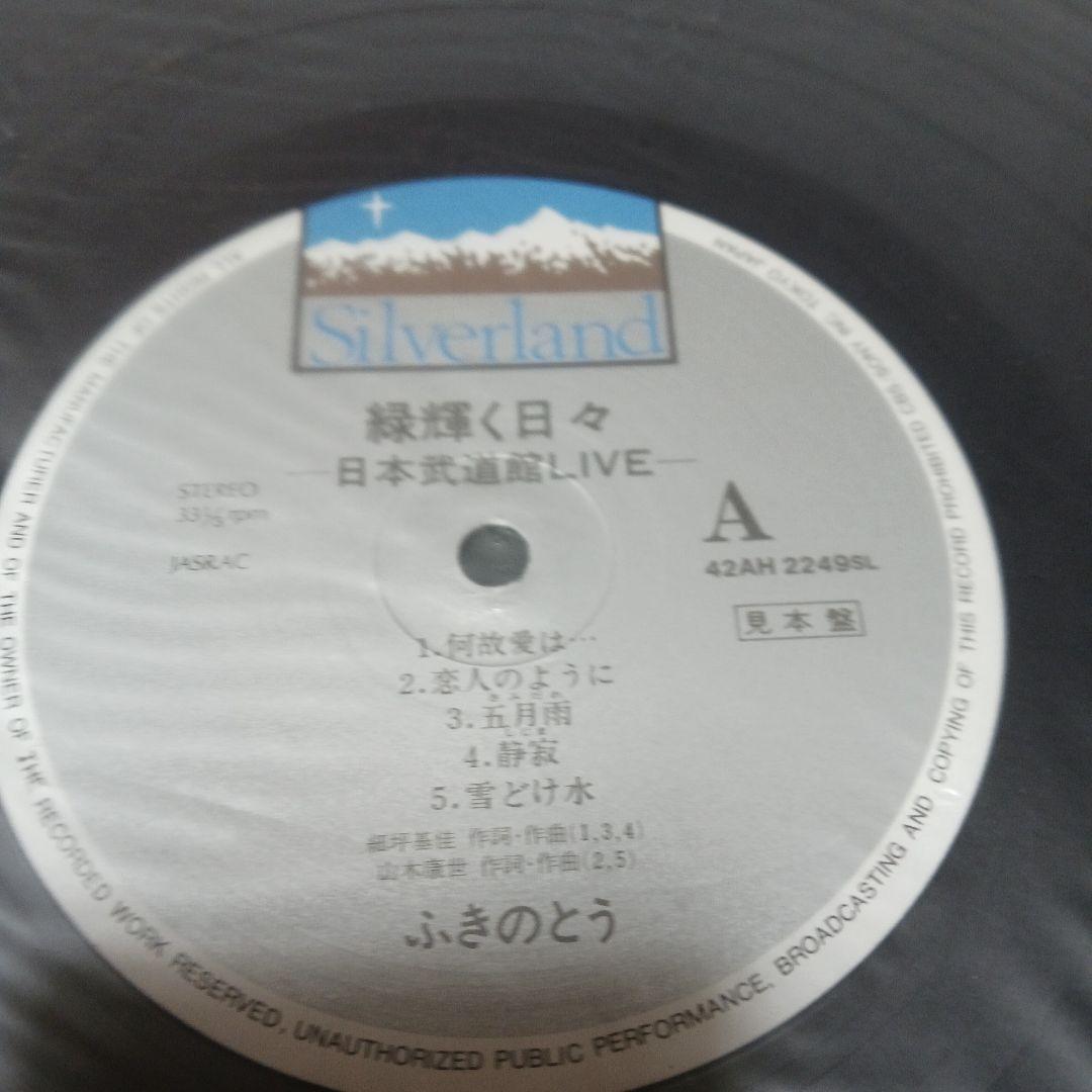 見本盤　ふきのとう 緑輝く日々 LIVE レコード