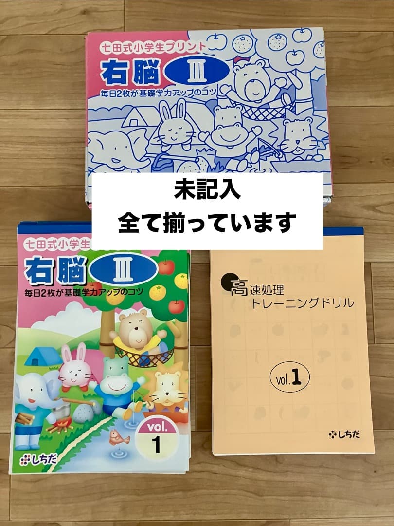 七田式プリント・未記入・右脳Ⅲ