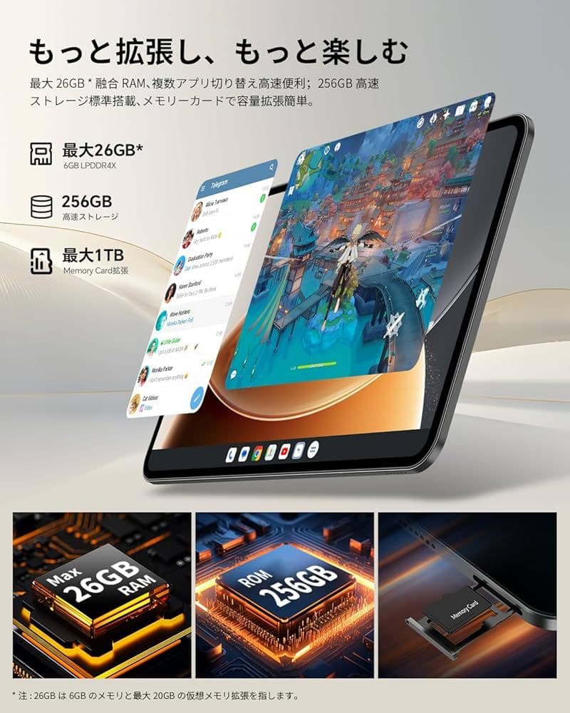 ✨超大画面13.36型✨タブレット Android16 LTE対応 120Hz