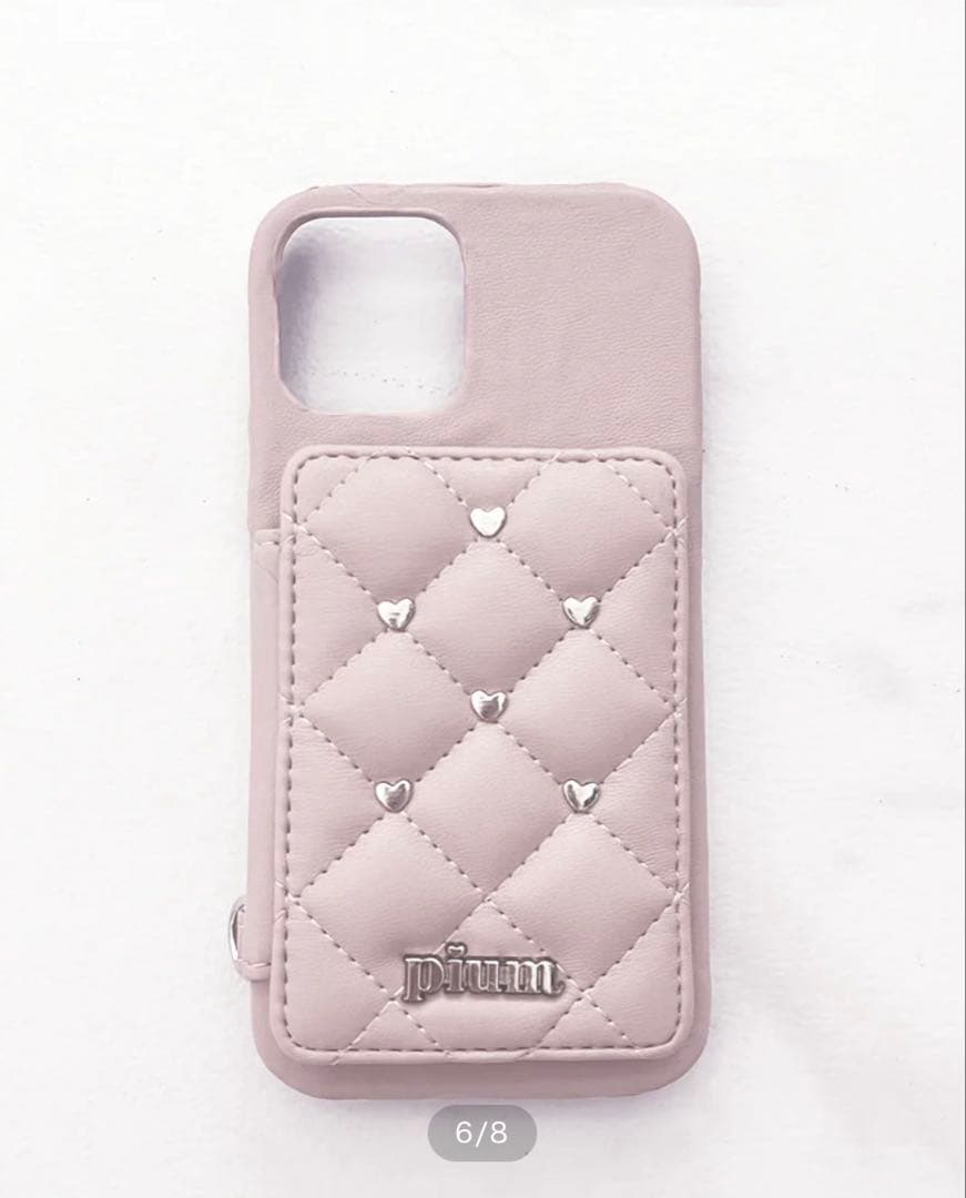 ♡piumハートスタッズキルティングiPhoneケース♡