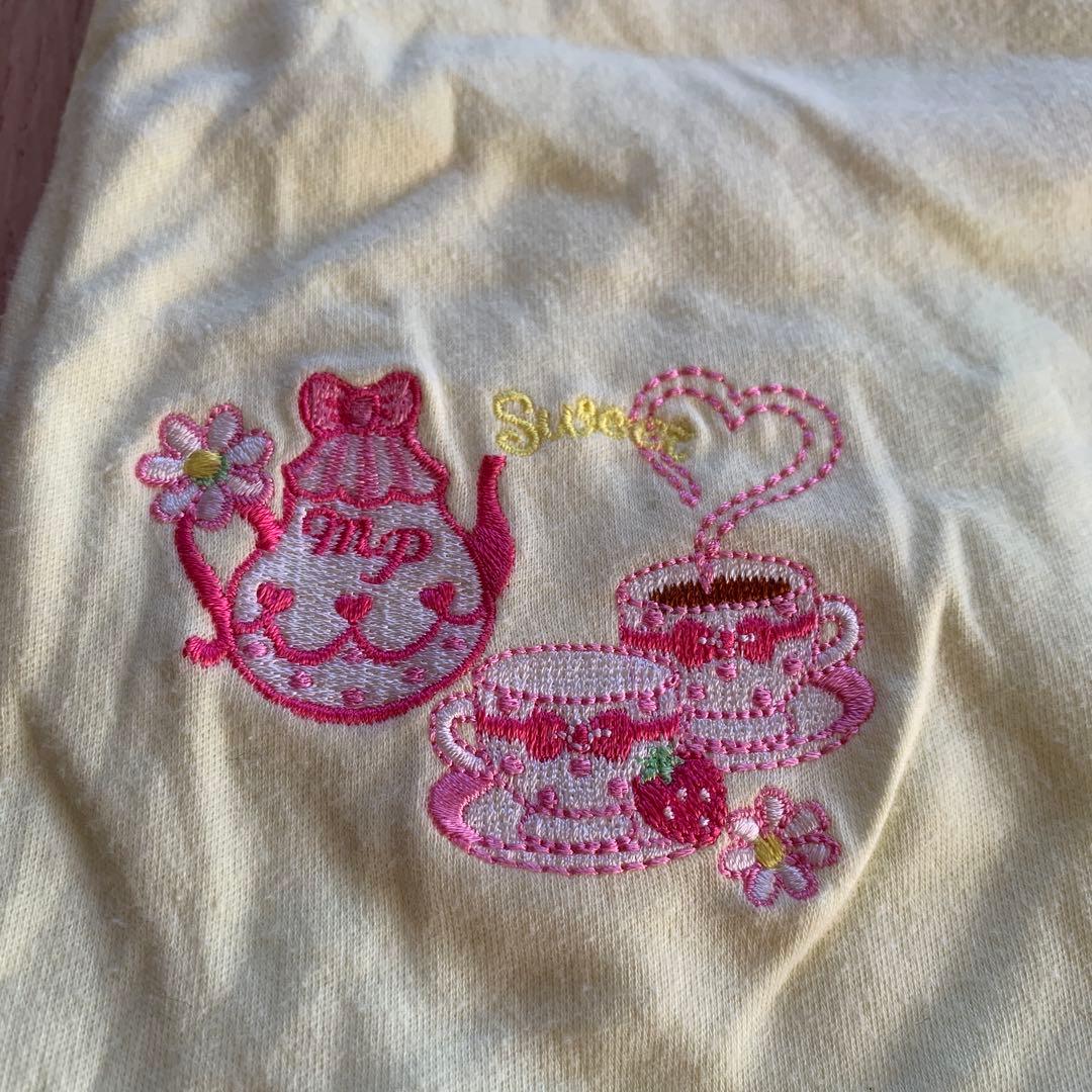 メゾピアノ　ミミちゃん刺繍パーカー　デニムスカート　110セット