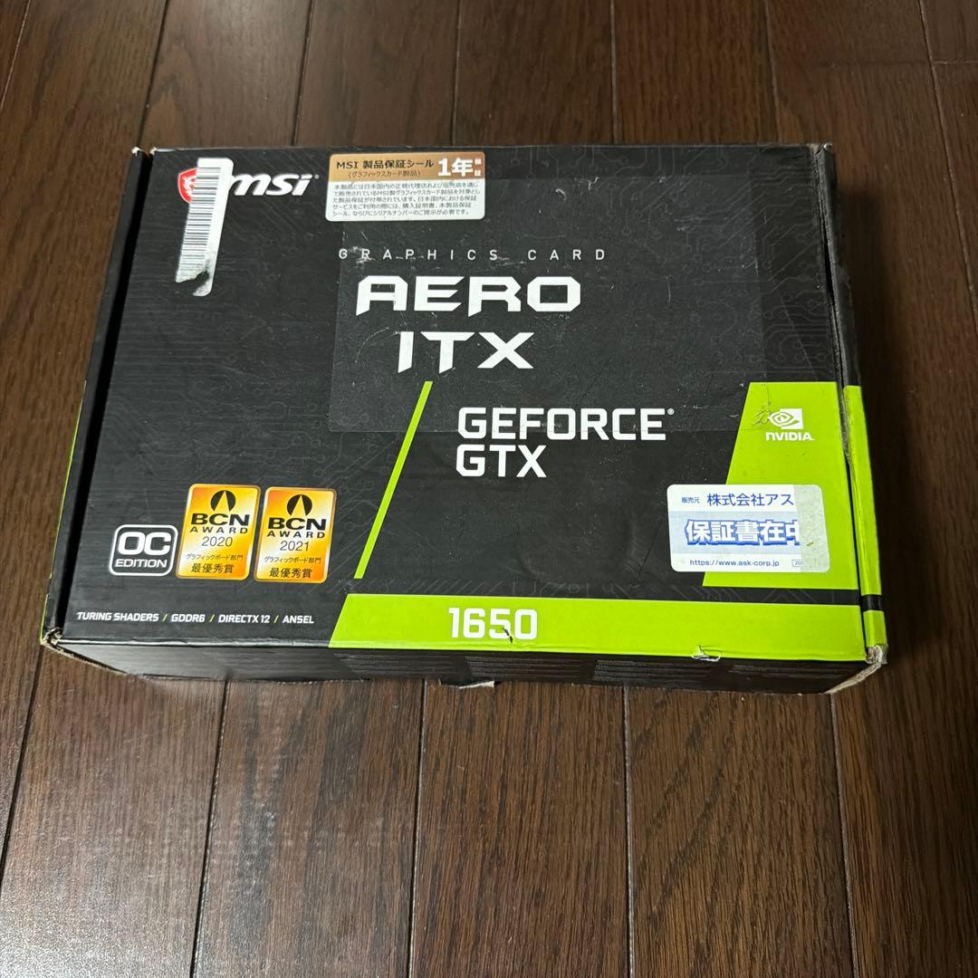 グラフィックボード・グラボ・ビデオカード MSI GeForce GTX 1650 AERO ITX OC Edition
