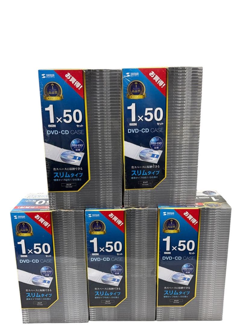 SANWA FCD-PU50C DVD CDケース 50枚5セットまとめ売り