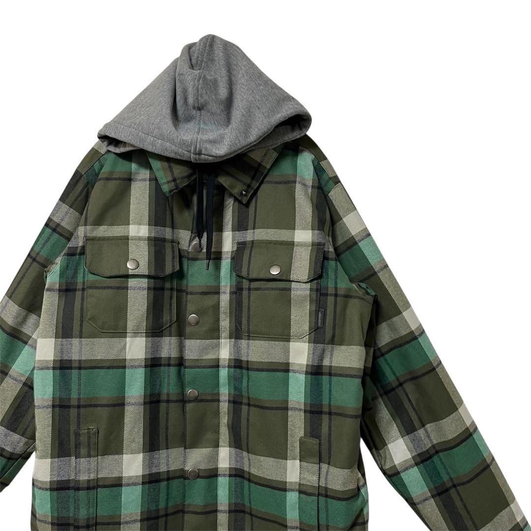 【超美品】BURTON バートン　スノーボード ウェア　チェック柄　緑　グリーン