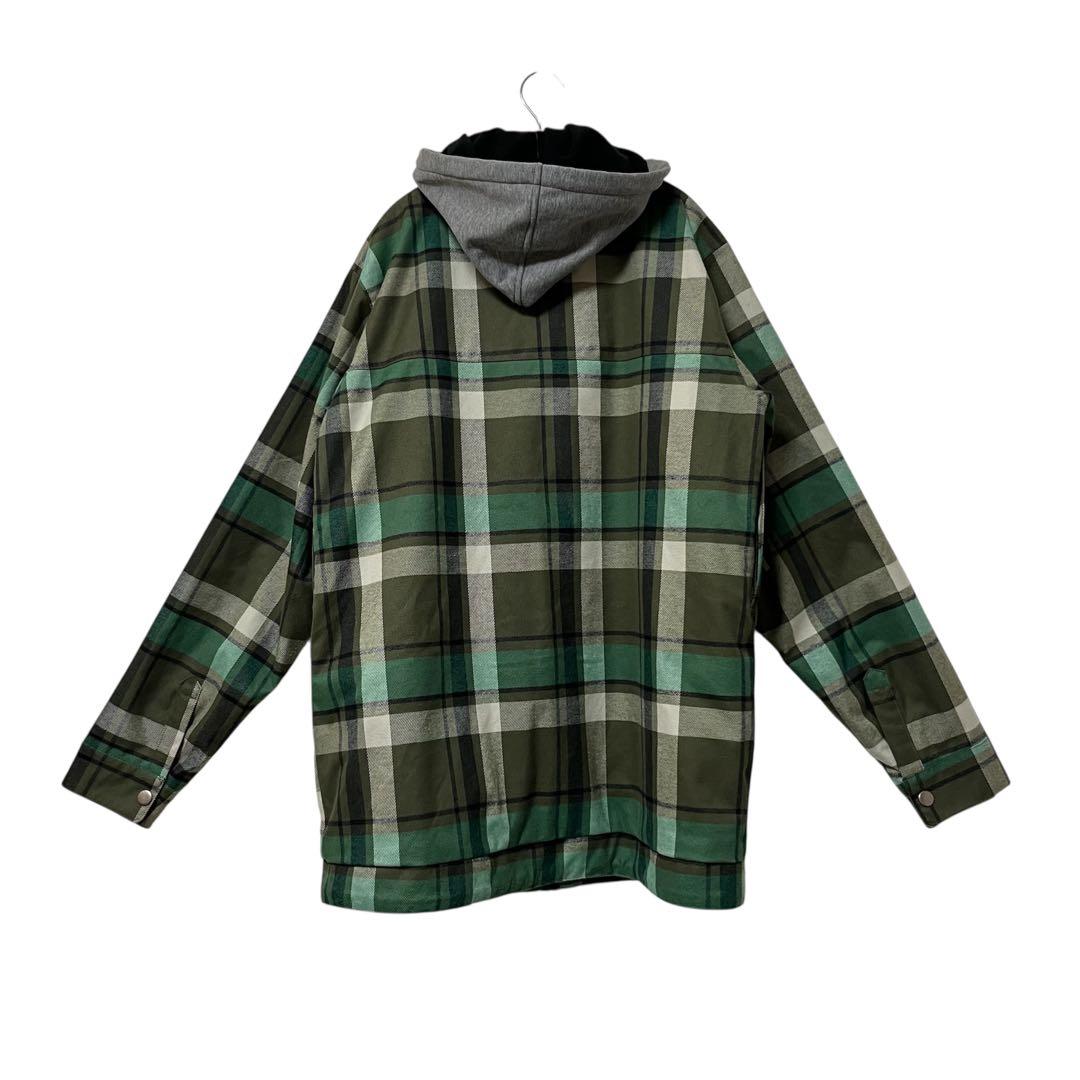 【超美品】BURTON バートン　スノーボード ウェア　チェック柄　緑　グリーン