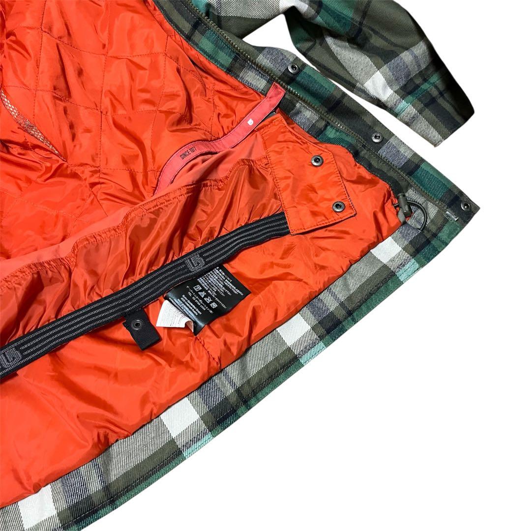 【超美品】BURTON バートン　スノーボード ウェア　チェック柄　緑　グリーン