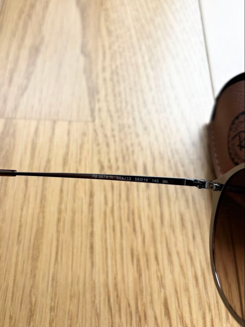 【Ray-Ban】RB3574-N ウェリントン　サングラス ブラウン