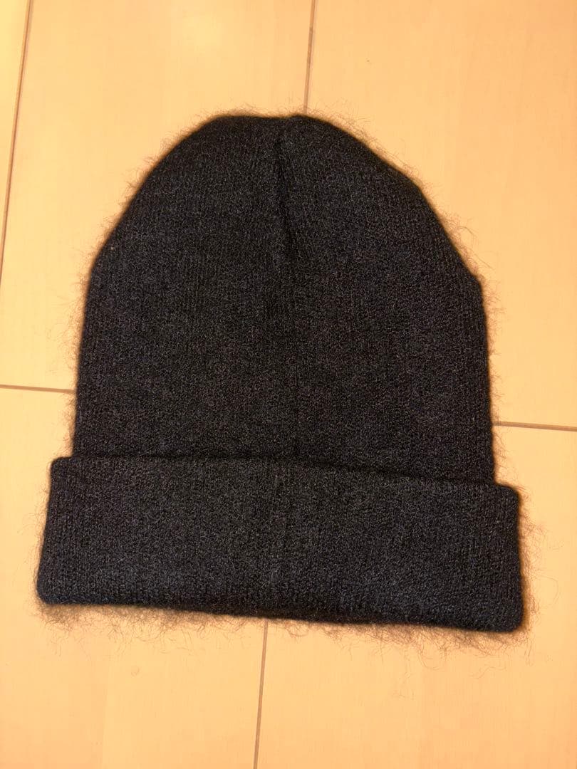 最終値下げ！Supreme 黒 ニット帽 モヘア ビーニー