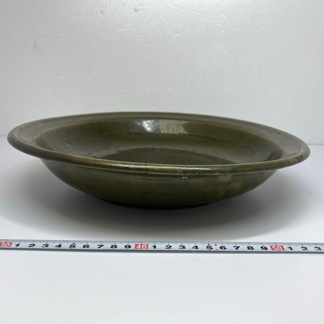 中国明時代　天竜寺青磁大皿　タトヒサ　直径31㎝　東里7-0404②