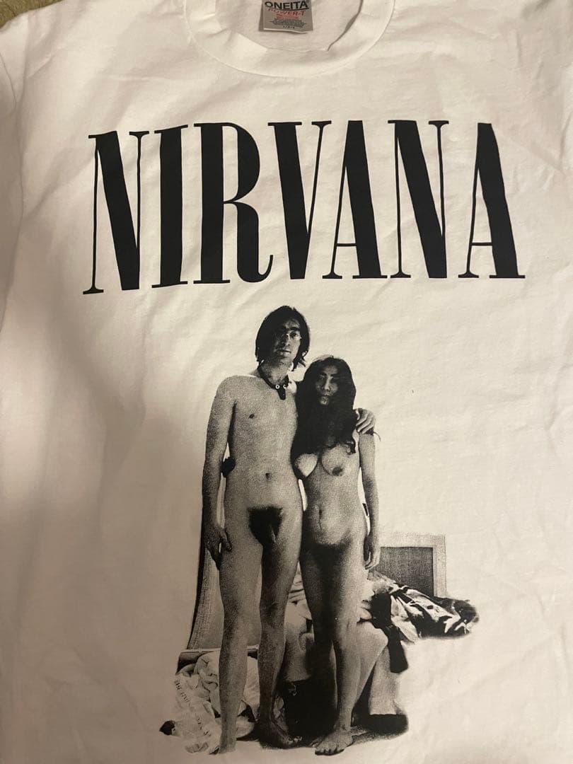トップス NIRVANA JHON LENNON&ONO YOKO\"SUB POP\"TEE