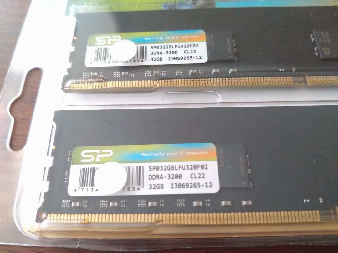SP DDR4 デスクトップ用メモリ 64GB（32GB×2）3200MHz