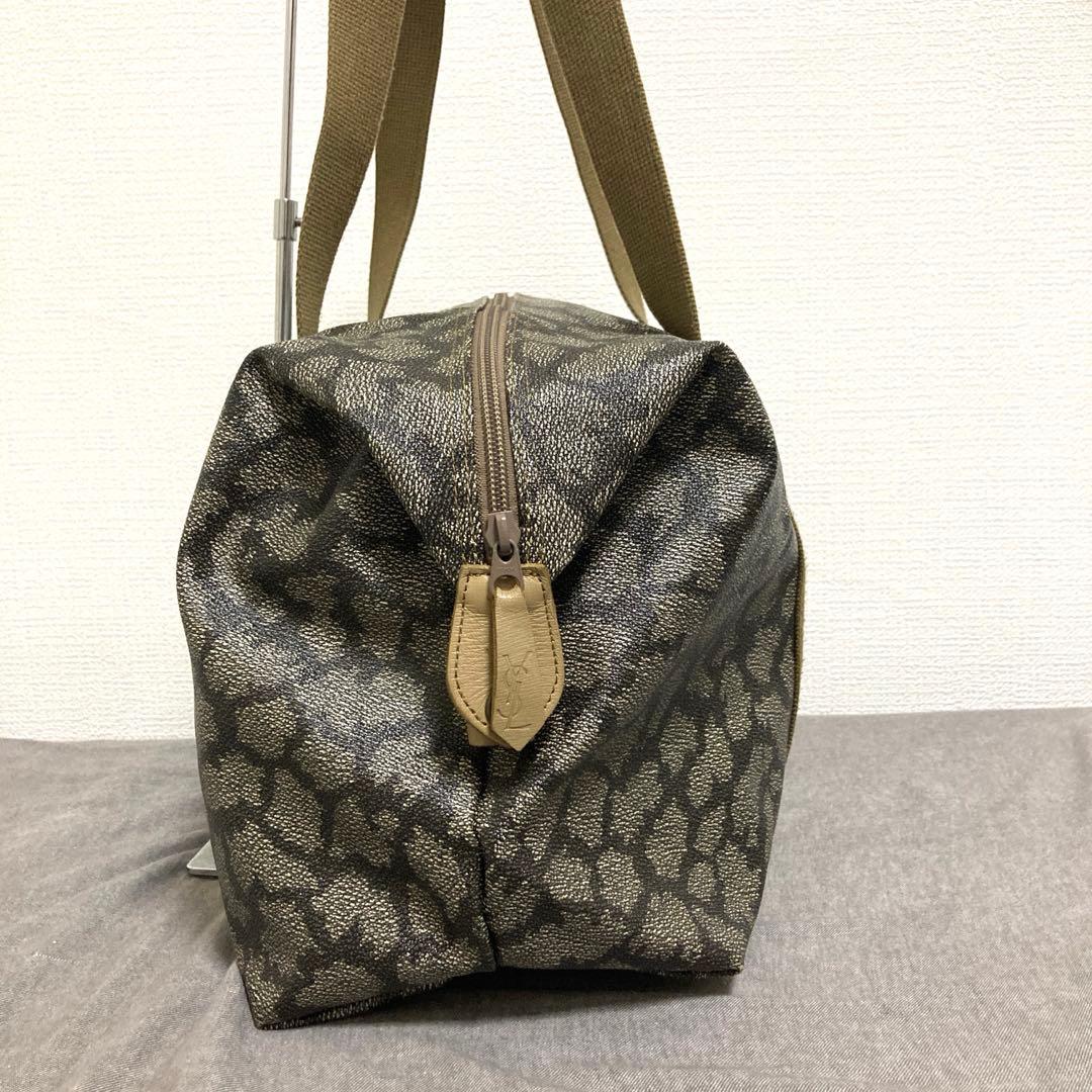 美品YSL ボストンバッグ ジラフ柄 大容量 旅行