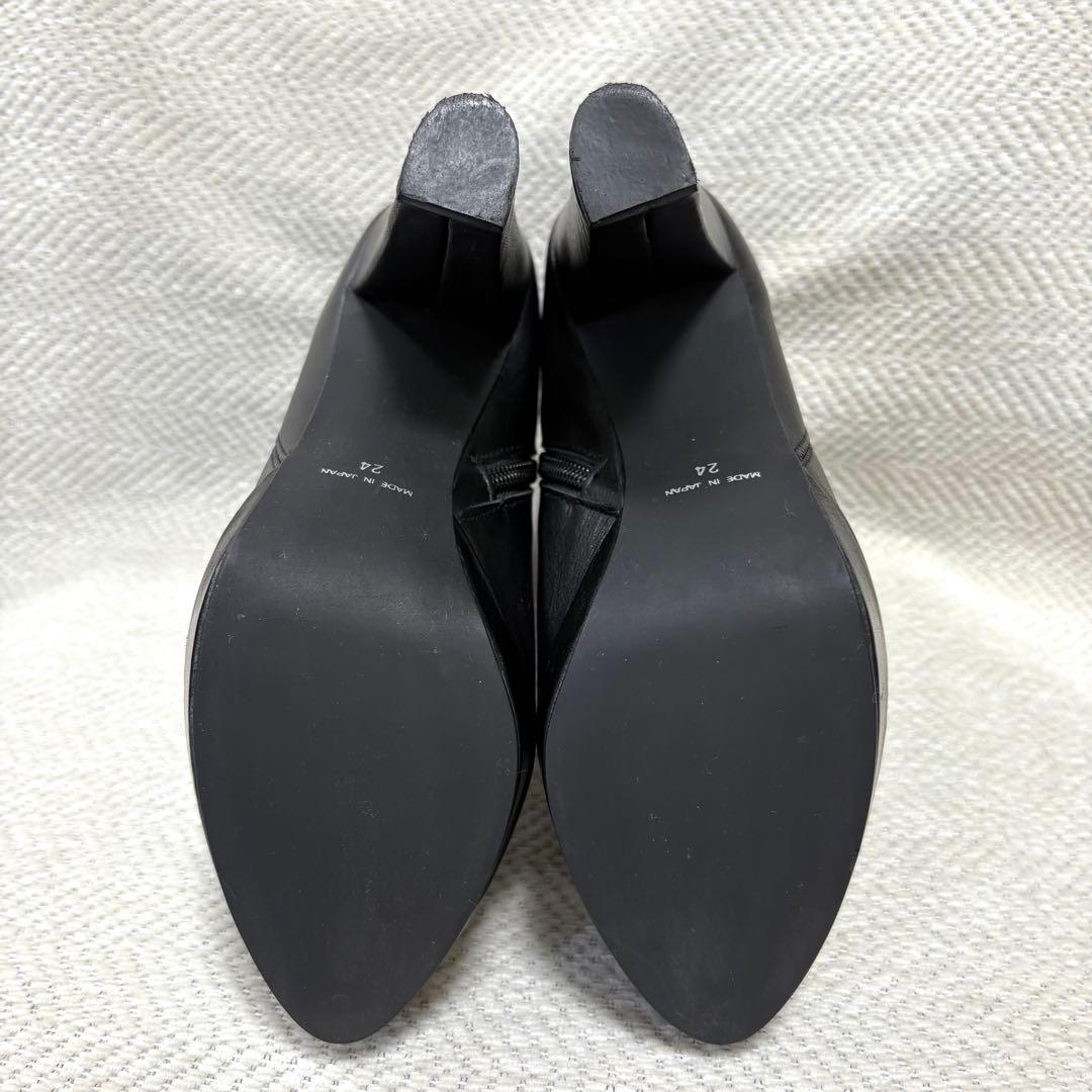 極美品 JEAN PAUL GAULTIER 本革 レザーブーツ ブラック 37