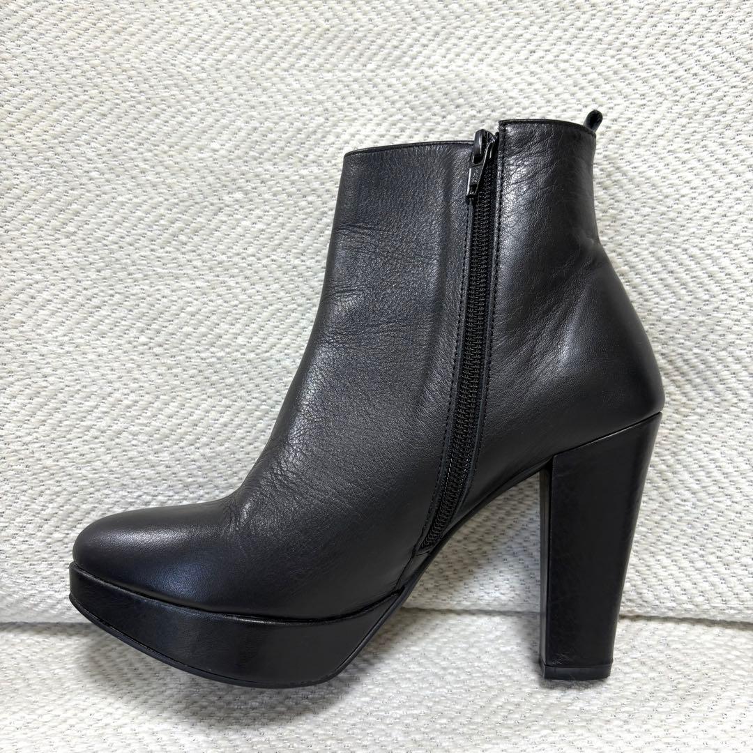 極美品 JEAN PAUL GAULTIER 本革 レザーブーツ ブラック 37