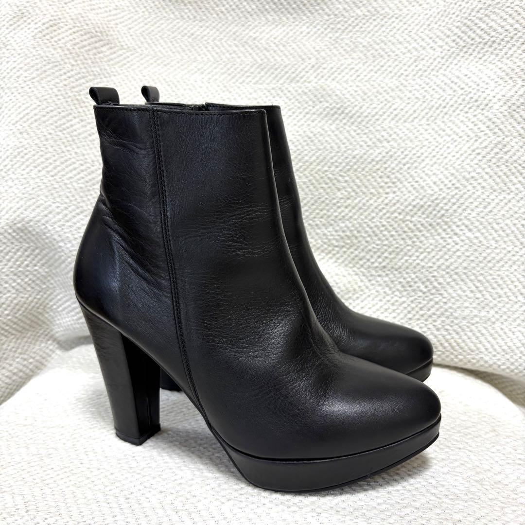 極美品 JEAN PAUL GAULTIER 本革 レザーブーツ ブラック 37