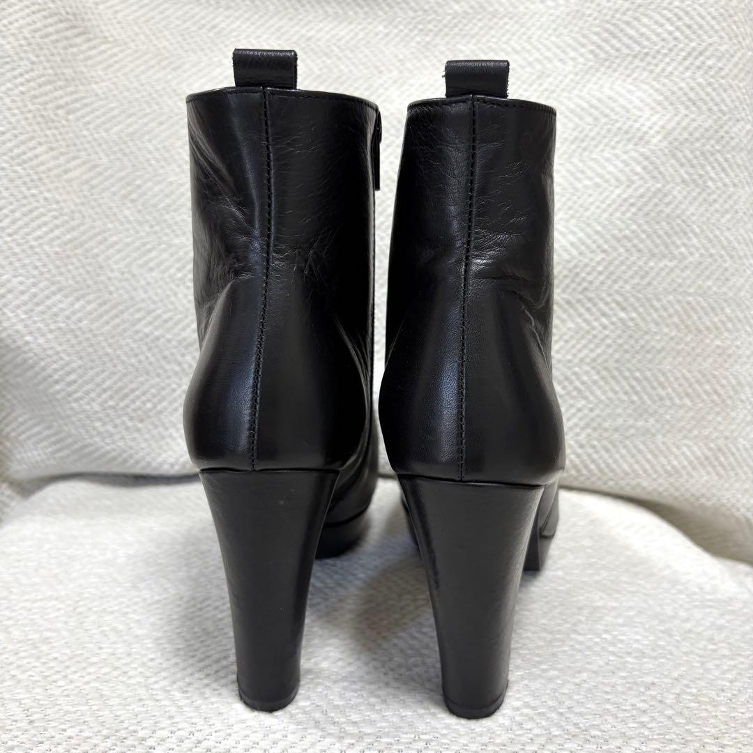 極美品 JEAN PAUL GAULTIER 本革 レザーブーツ ブラック 37