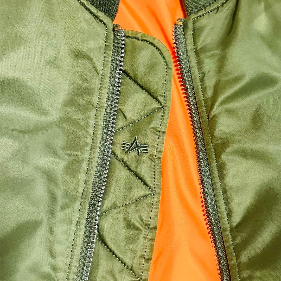 【希少】ALPHA MA-1 フライトジャケット Lサイズ セージグリーン