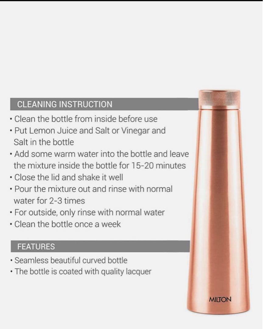 大人気ミルトン製　純銅ウォーターボトル770ml
