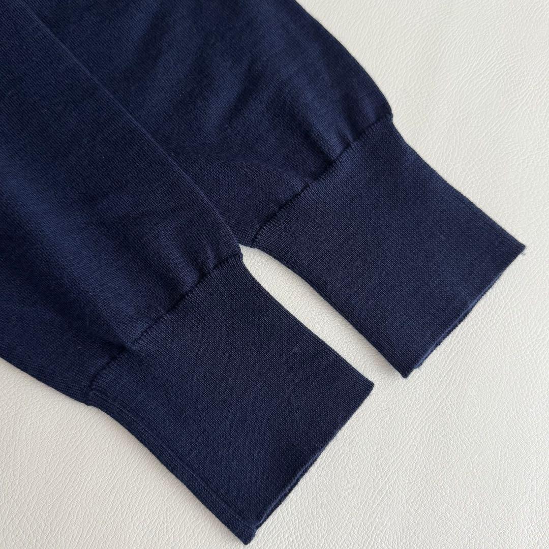HeRIN.CYE Frill knit cardigan 変形 ネイビー 配色