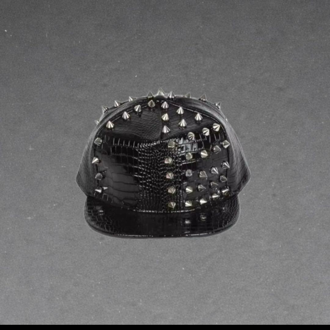 帽子 crocodile leather studs cap opium swag