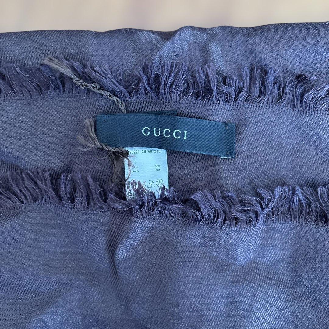 小型わんちゃん！GUCCI ダークブラウン ストール GGロゴ