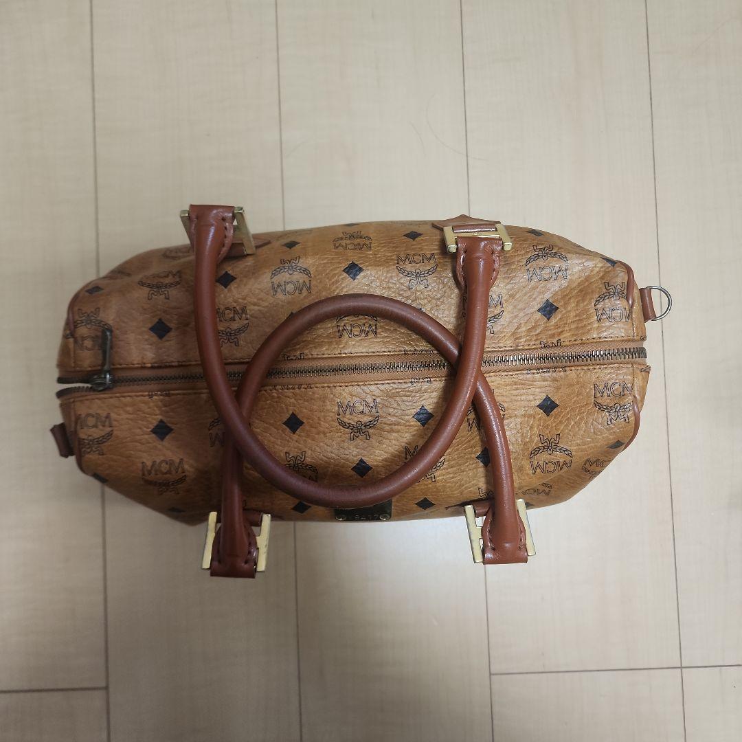 MCM ロゴプリント ボストンバッグ