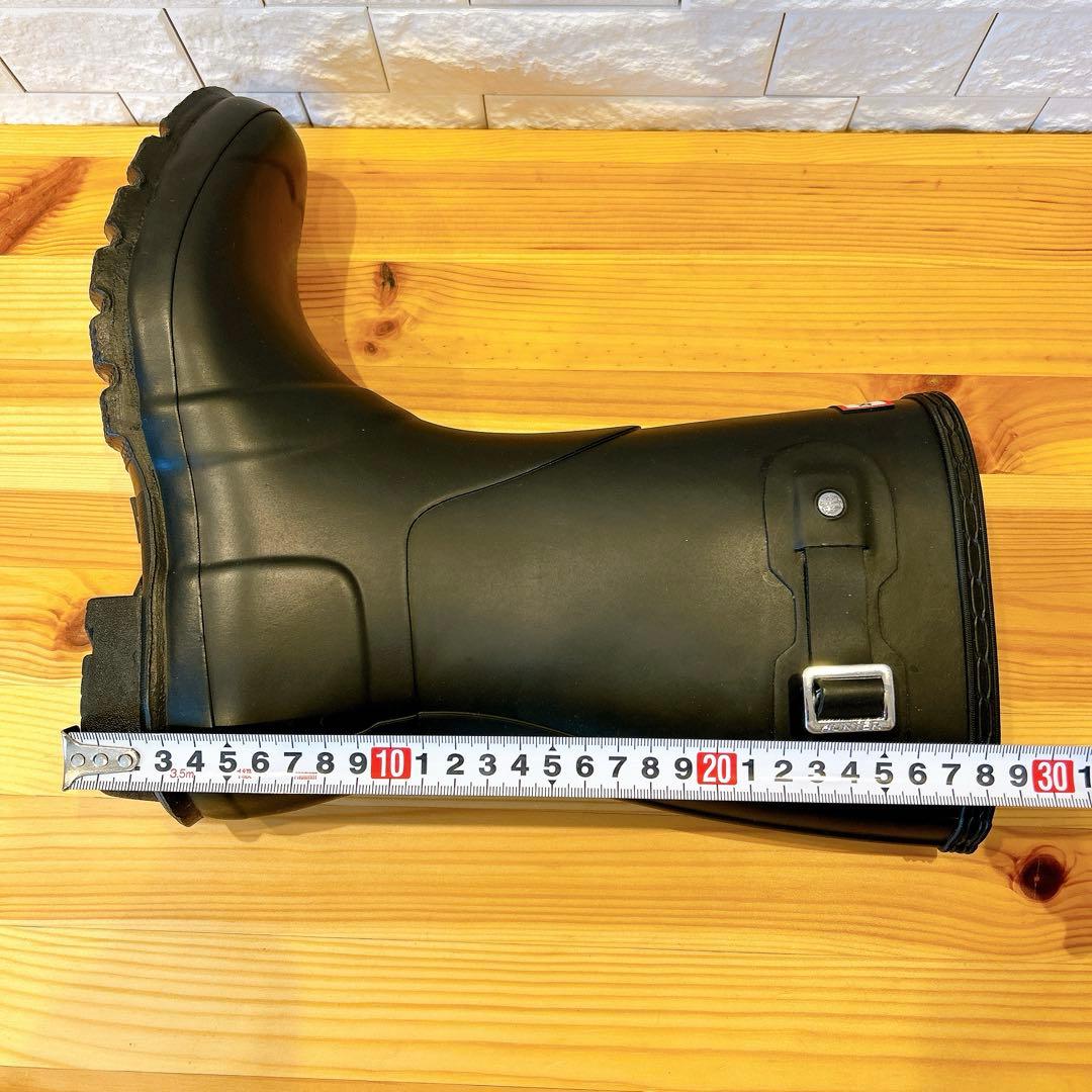 【未使用級】 HUNTER ハンター レインブーツ 長靴 バックル付き 25㎝