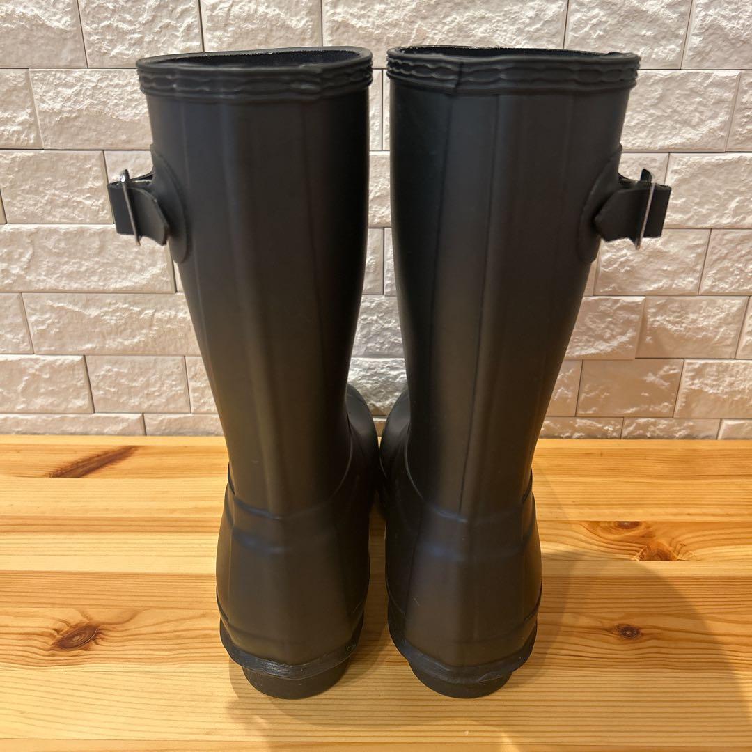 【未使用級】 HUNTER ハンター レインブーツ 長靴 バックル付き 25㎝