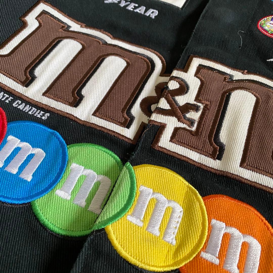 NASCAR m&m's レーシングジャケット　刺繍ロゴ　スポンサー　黒　XL