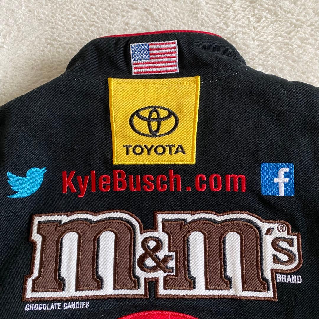 NASCAR m&m's レーシングジャケット　刺繍ロゴ　スポンサー　黒　XL
