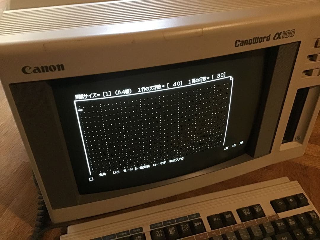 キャノワード α100