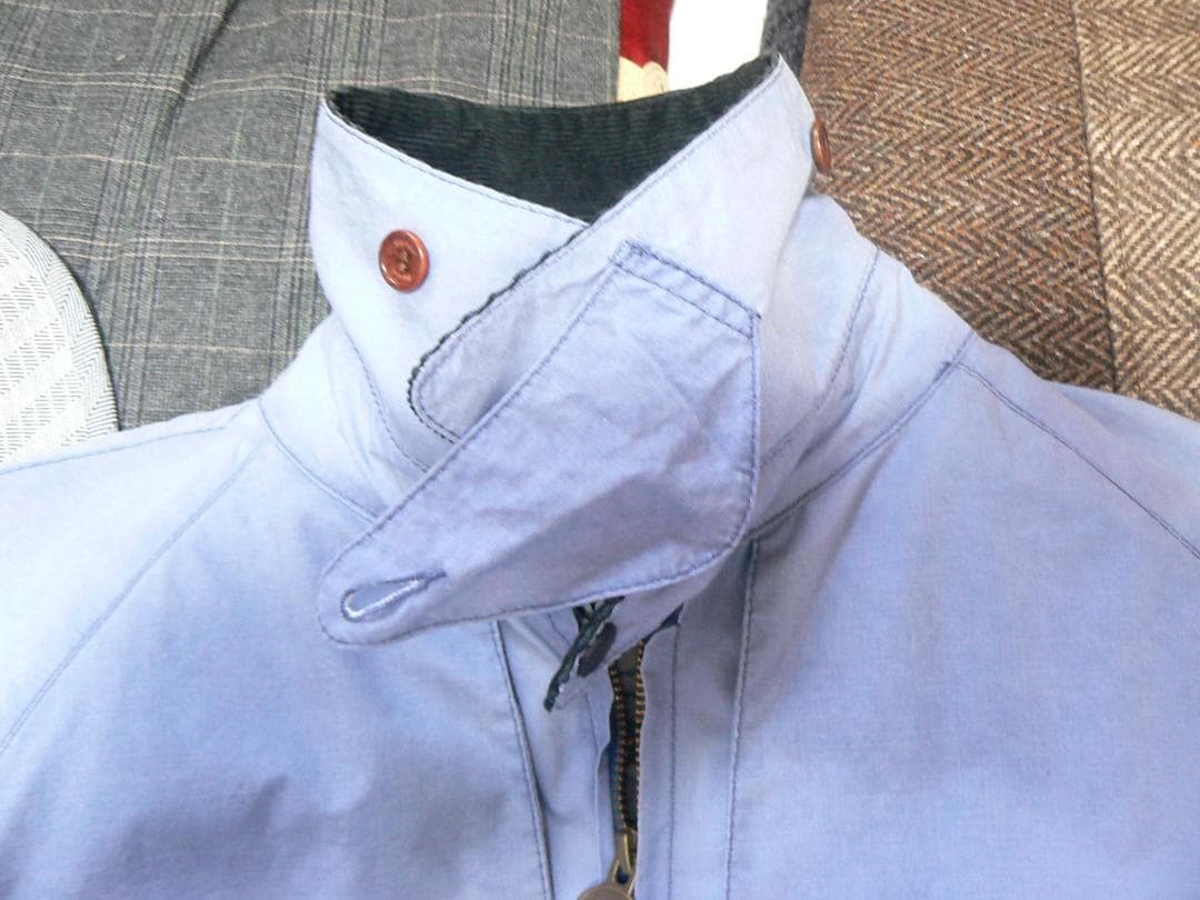 バブアー　BARBOUR×TOKITOライトブルー コーデュロイ襟 ジャケット