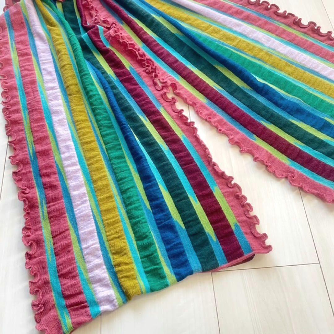 ミッソーニ・ストール・マフラー・マルチカラー・ストライプ・MISSONI・極美品