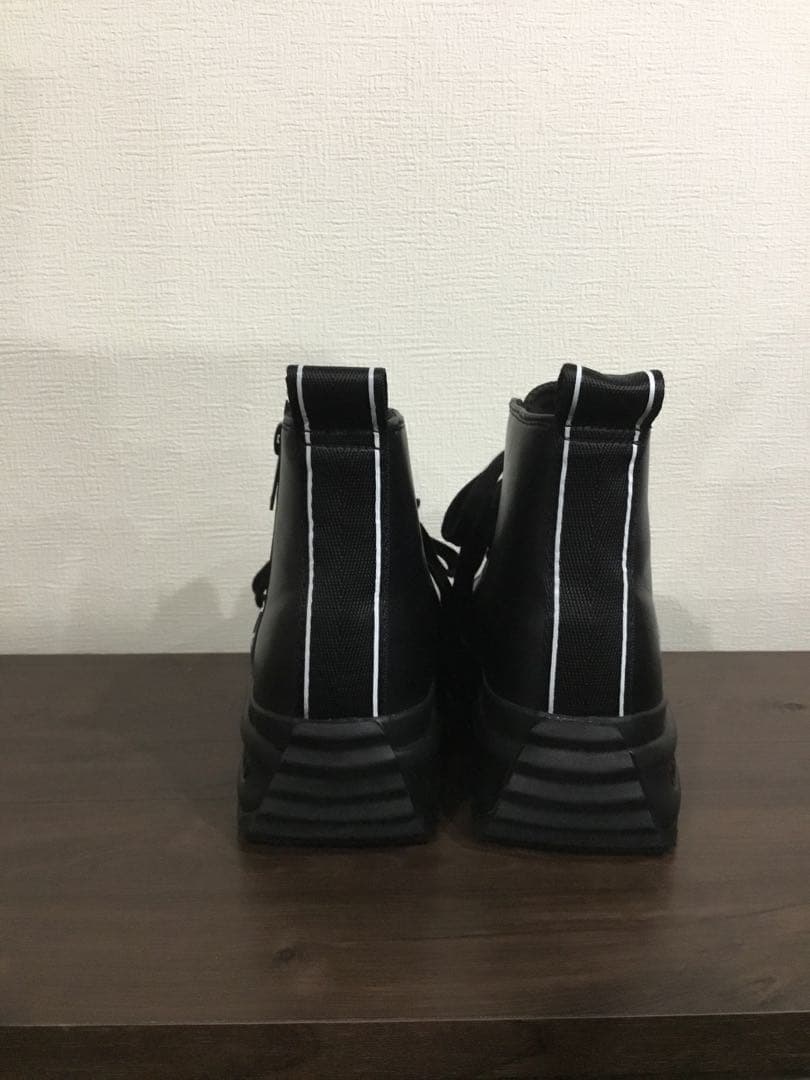 【美品】リフレクターライン付き ブラックハイカットブーツ
