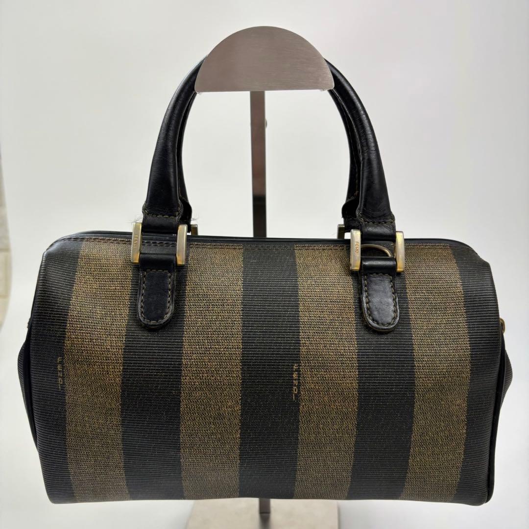 FENDI ペカン柄 ミニハンドバッグ ミニボストン レザー　pvc 黒