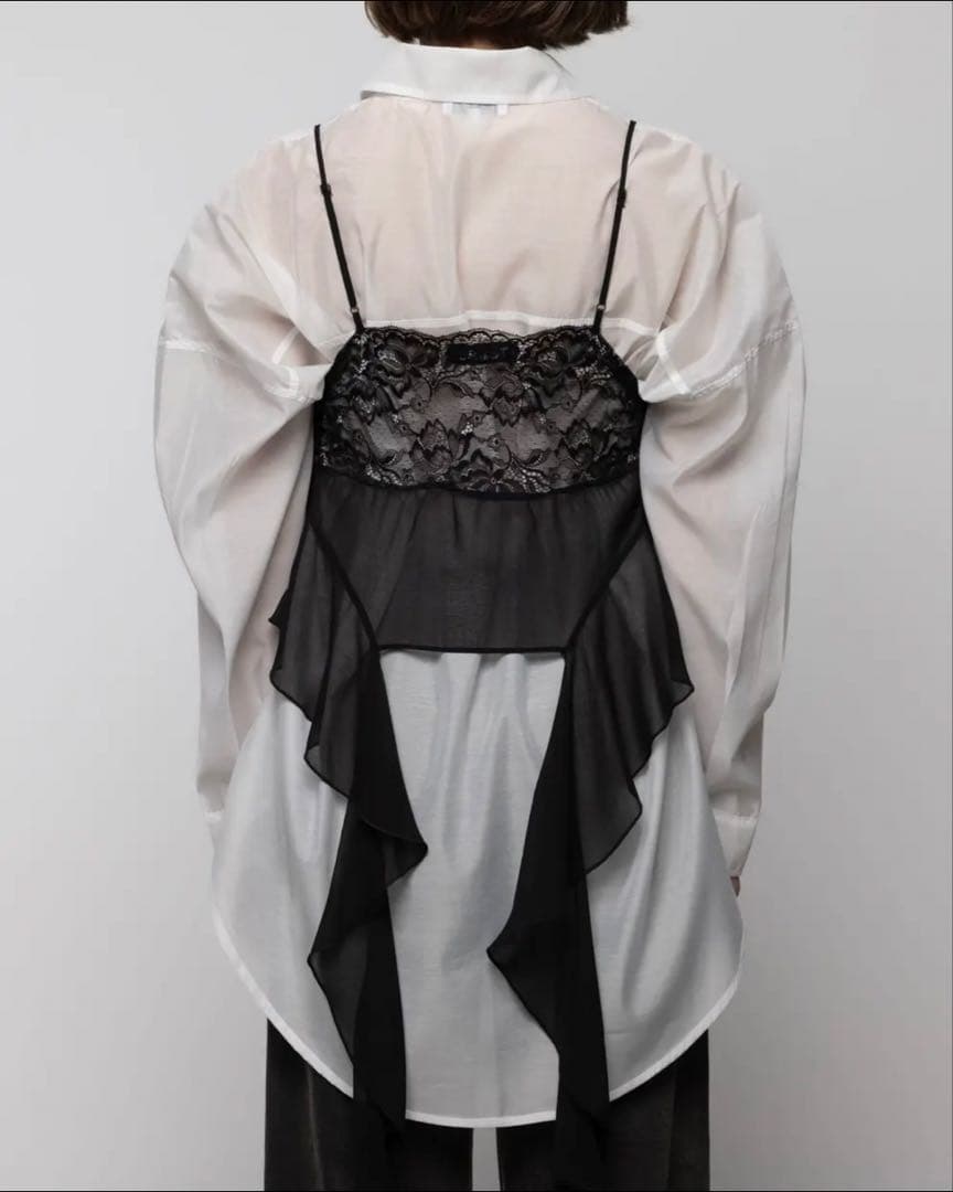 mool Lace sheer top with frill ESTHE 完売品