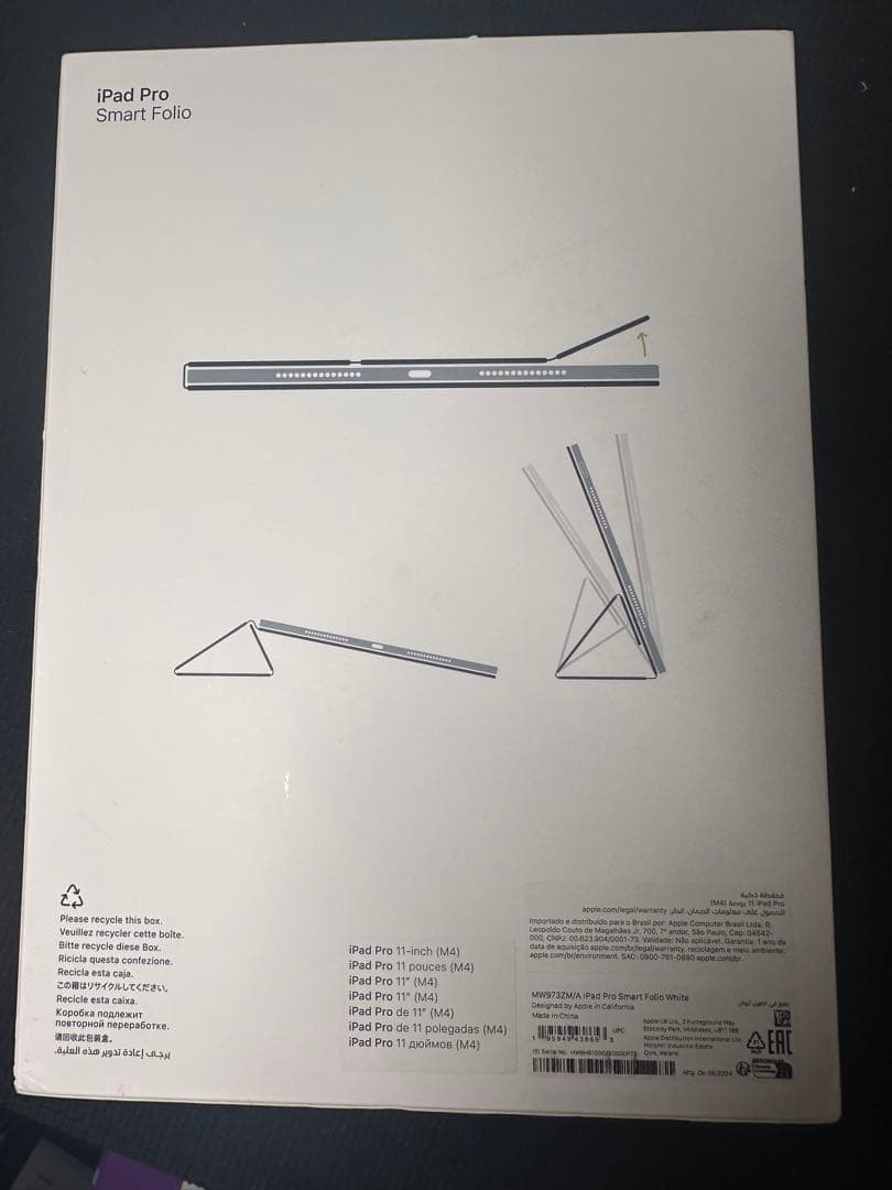(未開封品)11インチ iPad Pro用スマートフォリオ・ホワイト