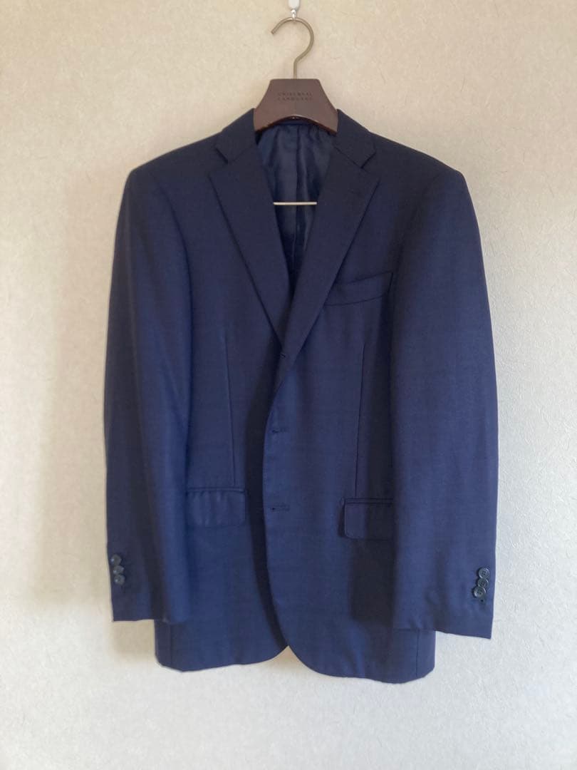 RING JACKET リングヂャケット ウールジャケット 紺チェック柄 46