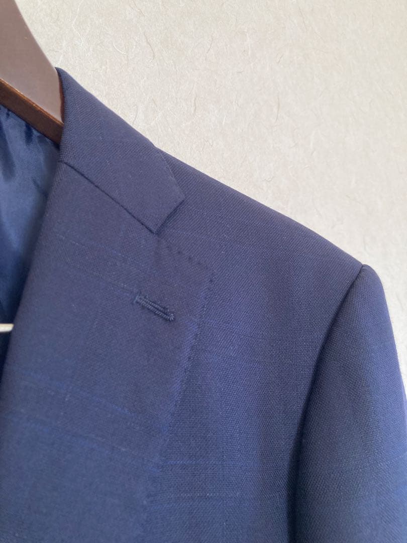 RING JACKET リングヂャケット ウールジャケット 紺チェック柄 46