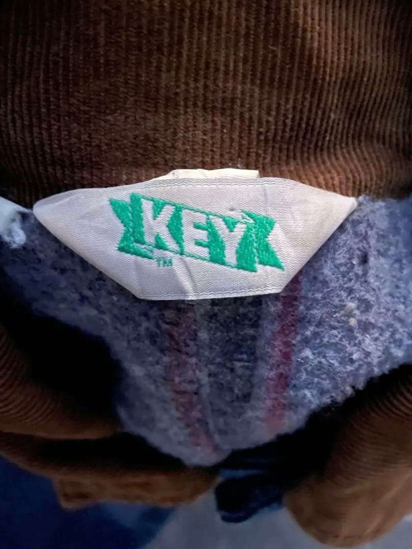 h*e様 KEY デニムカバーオール コーデュロイ襟付き