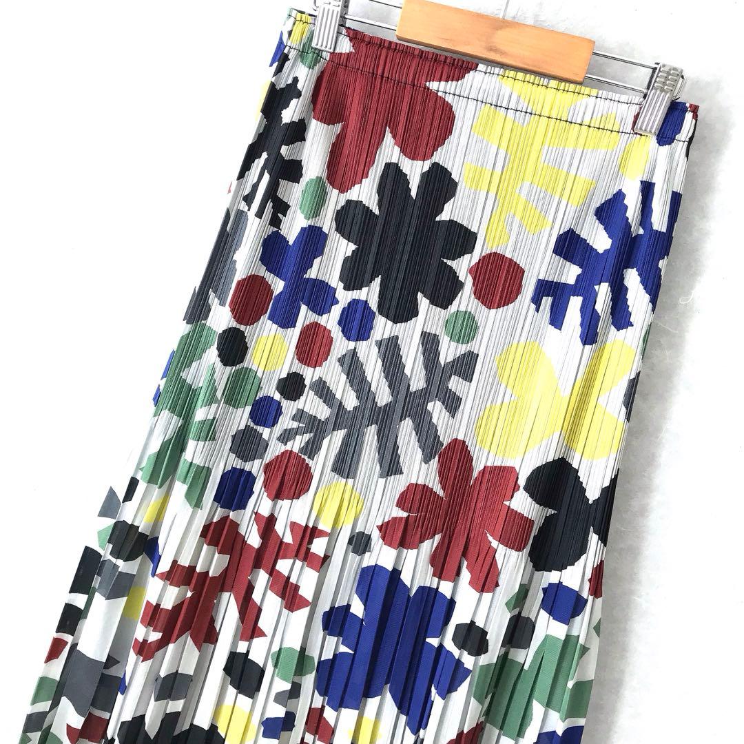 PLEATS PLEASE イッセイミヤケ フラワー プリーツ スカート 1